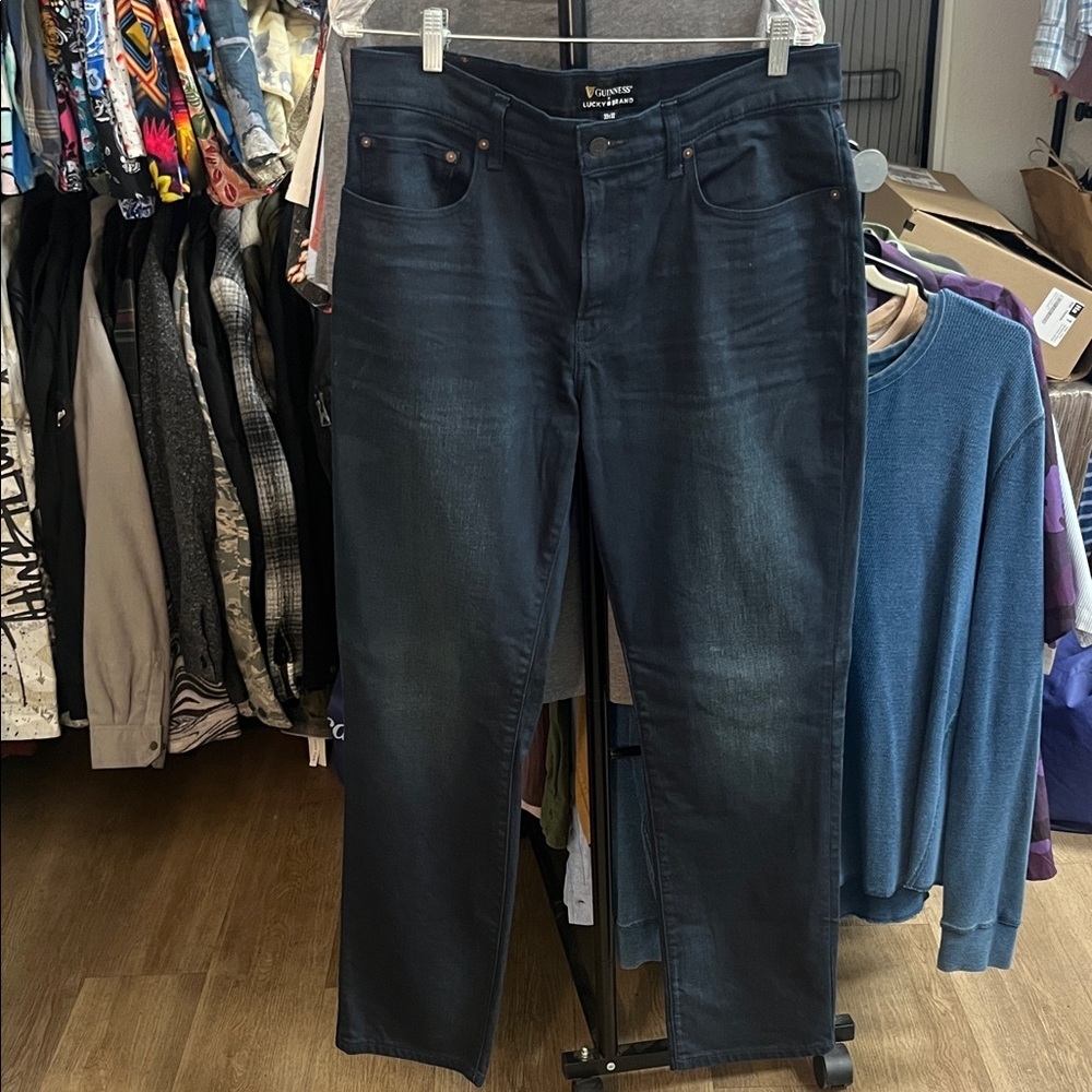 Lucky Brand Guinness Dark Blue Straight Jeans